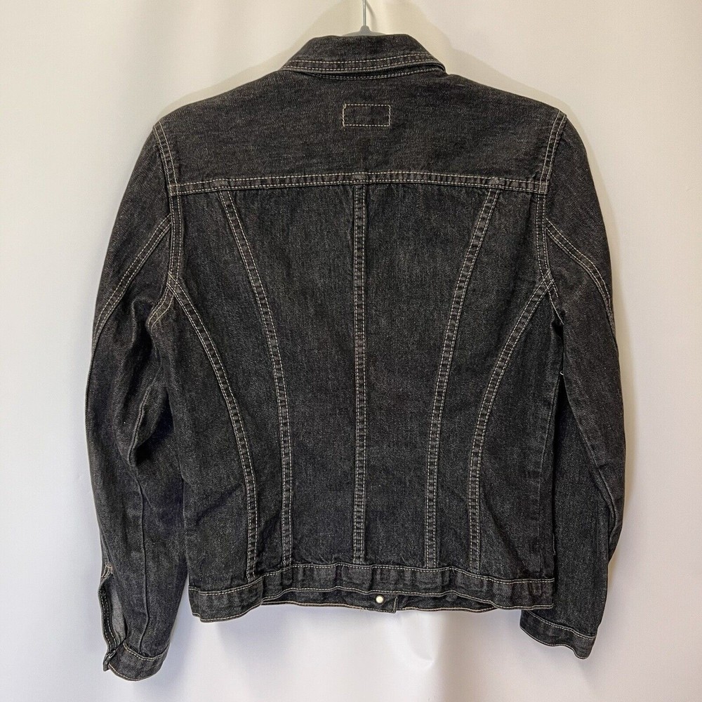 For Joseph for Nordstrom Jean Jacket Womens Small Black Denim 100% Cotton USA - Picture 3 of 16